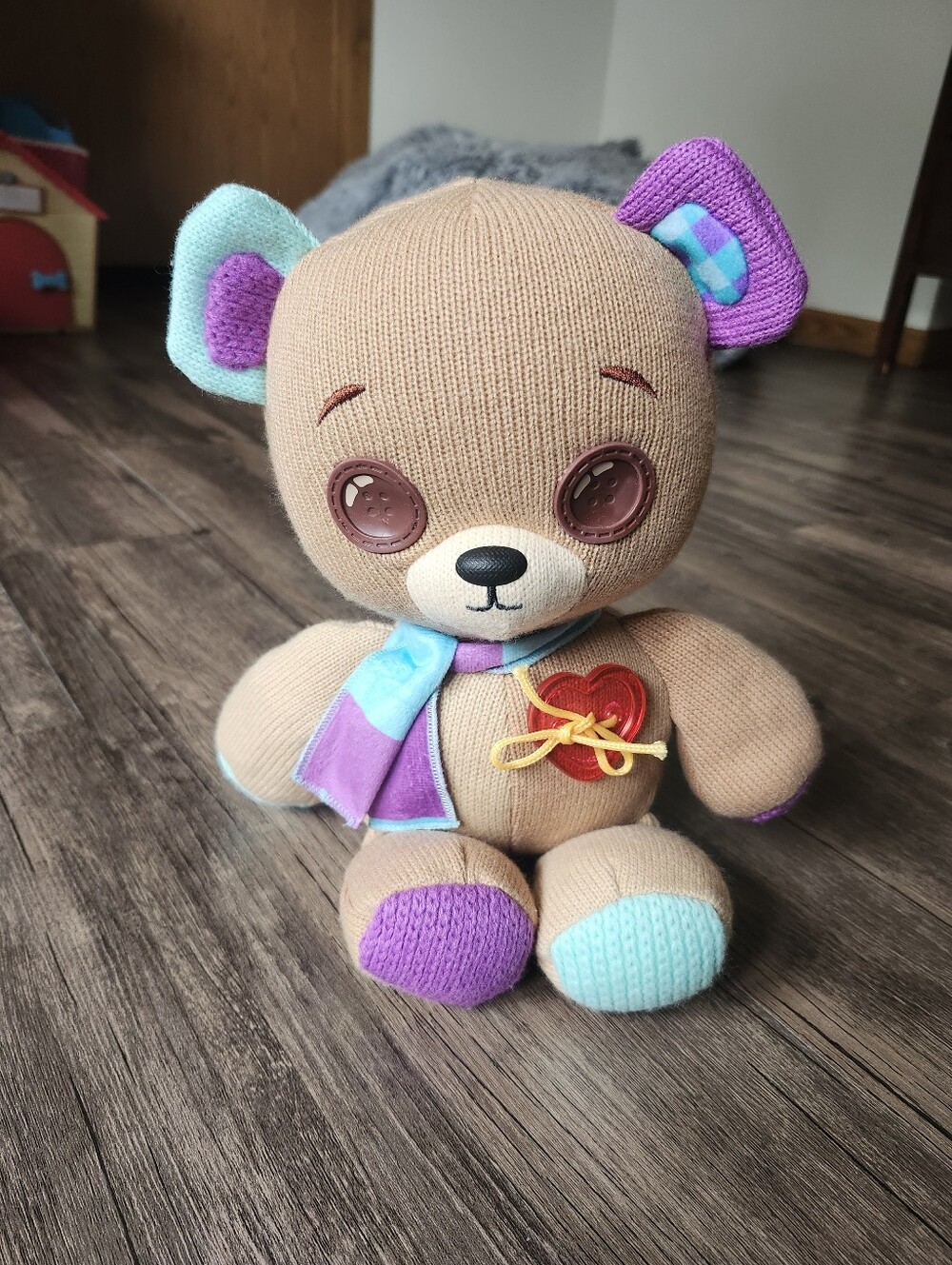 Thready Bear Interactive Plush Brown Teddy Bear Toy